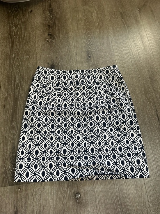 Talbots Dresses & Skirts - Talbots Navy and White Geometric Pencil Skirt